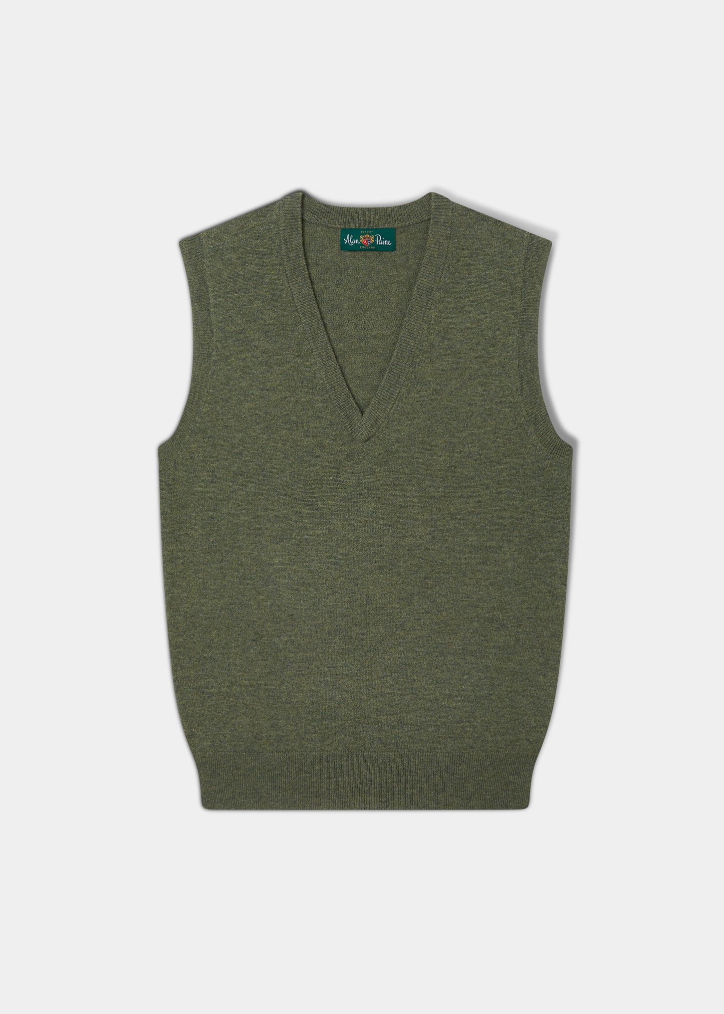 Erin Luxury Vee Neck Fair Isle Tank Top in Landscape