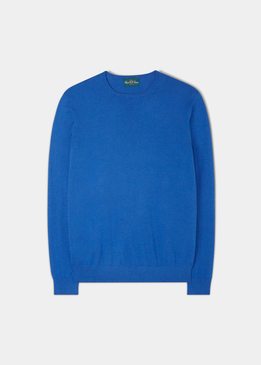 Harlington Luxury Cotton Jumper In Regatta