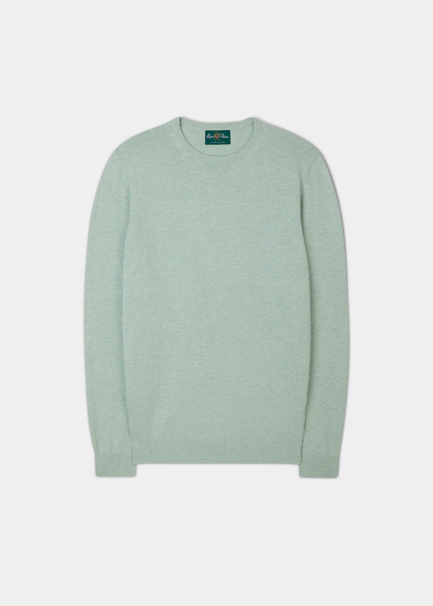 Leysmill Cotton Cashmere Jumper In Sage