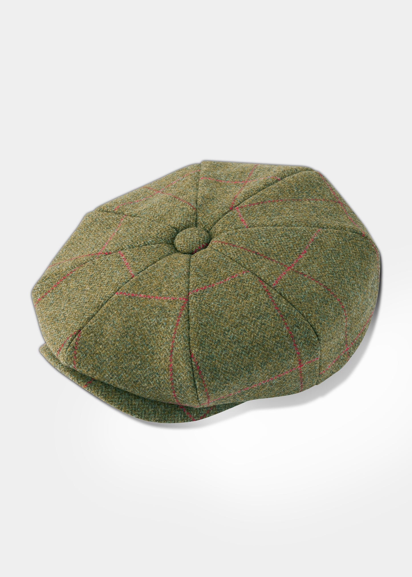 Combrook Men's Tweed Bakerboy Cap In Sage