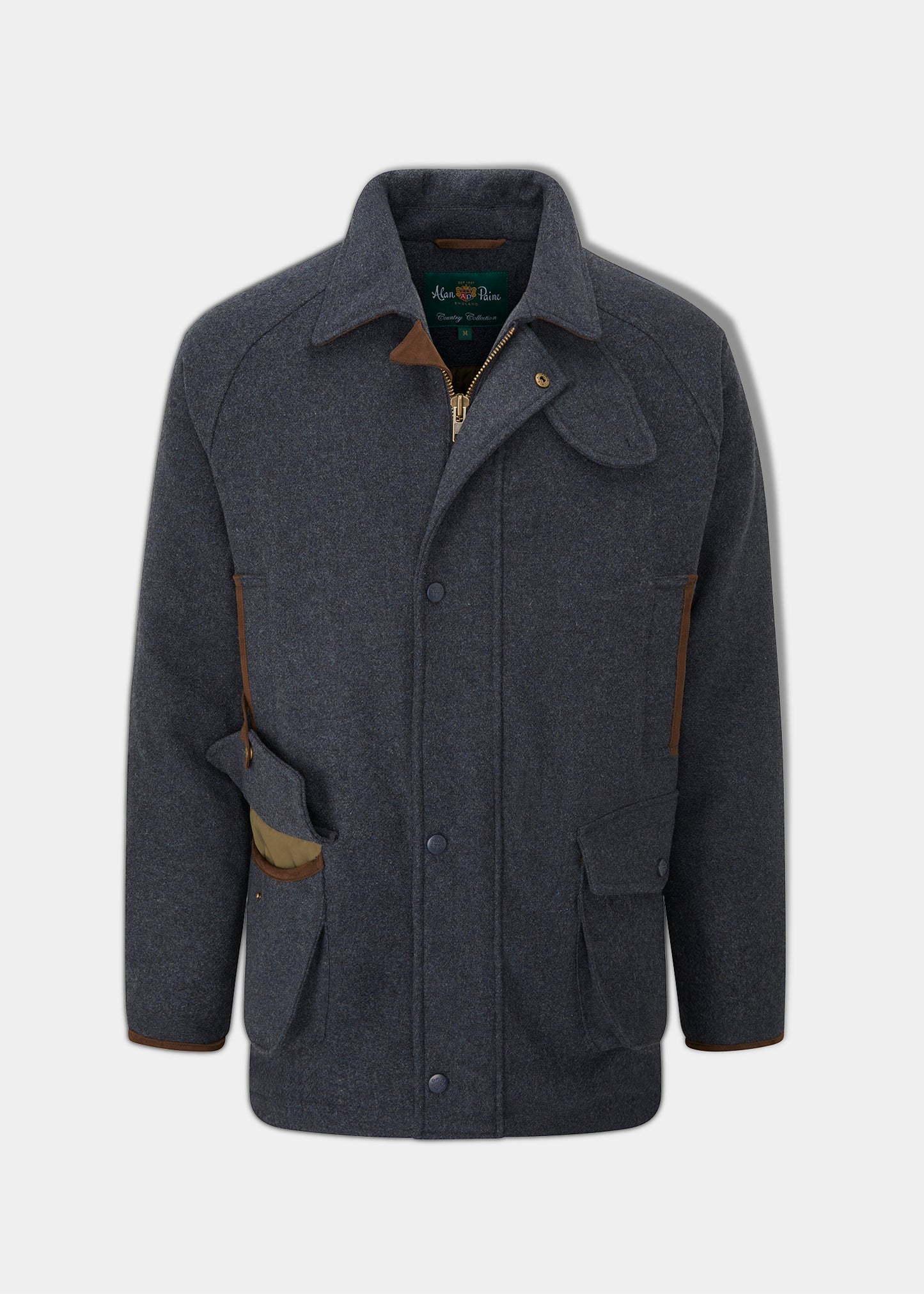 Surrey Waterproof Tweed Coat In Blue