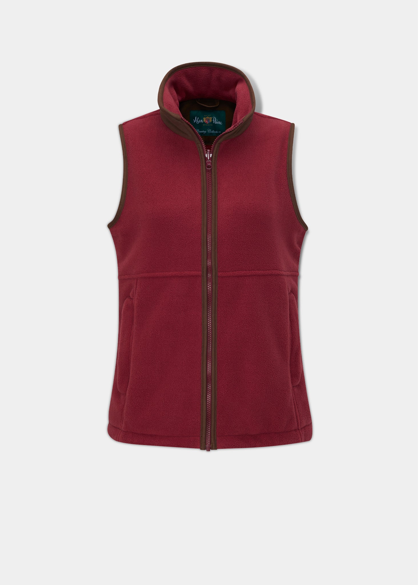 Aylsham Ladies Fleece Waistcoat In Cranberry – Alan Paine