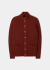 Landford Men's Lambswool Buttoned Jumper In Sienna