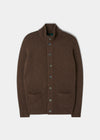 Landford Men's Lambswool Buttoned Jumper In Tobacco