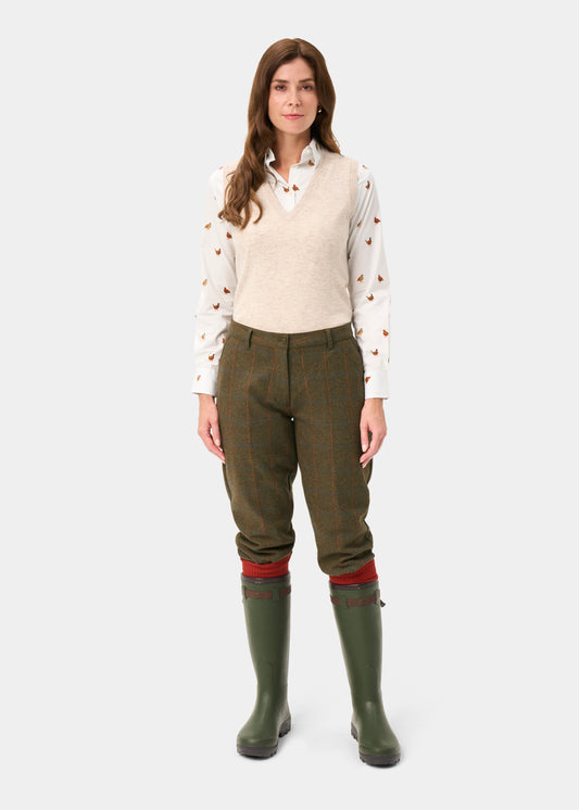 Combrook Ladies Tweed Shooting Breeks In Willow