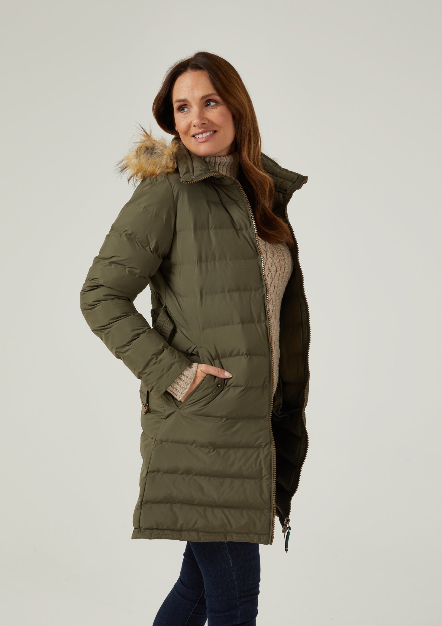 Calsall Ladies Olive Jacket – Alan Paine - Main Image