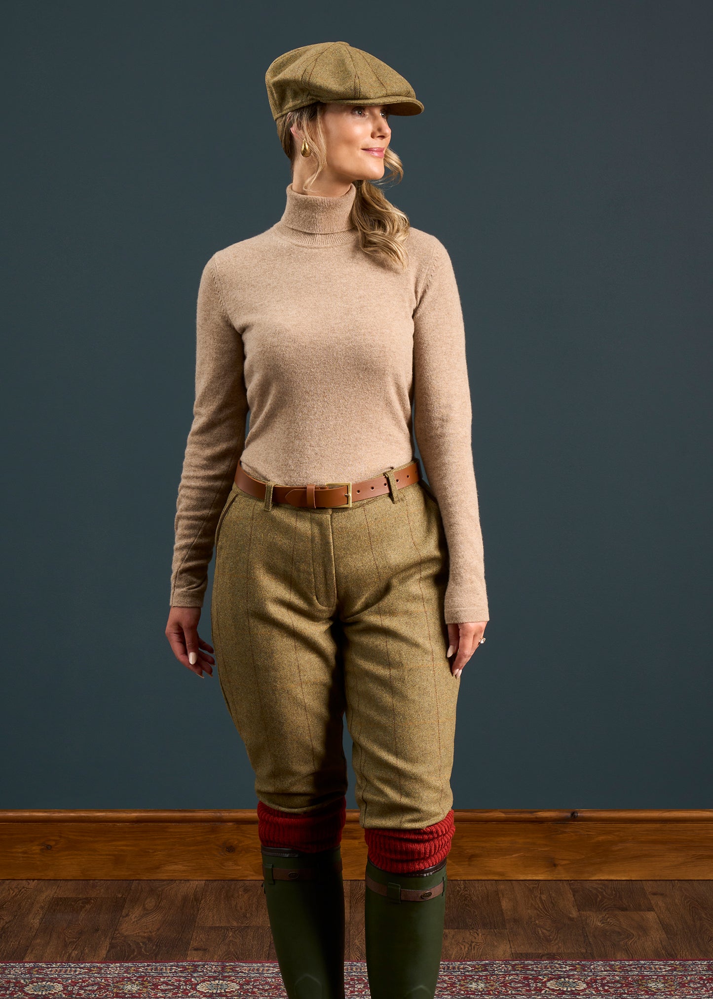 Combrook Ladies Tweed Shooting Breeks In Grove