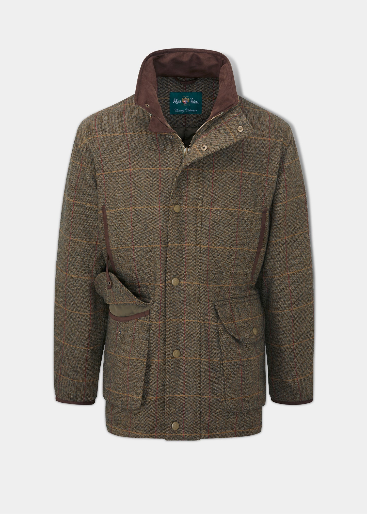 Combrook Men's Tweed Shooting Field Coat In Teak