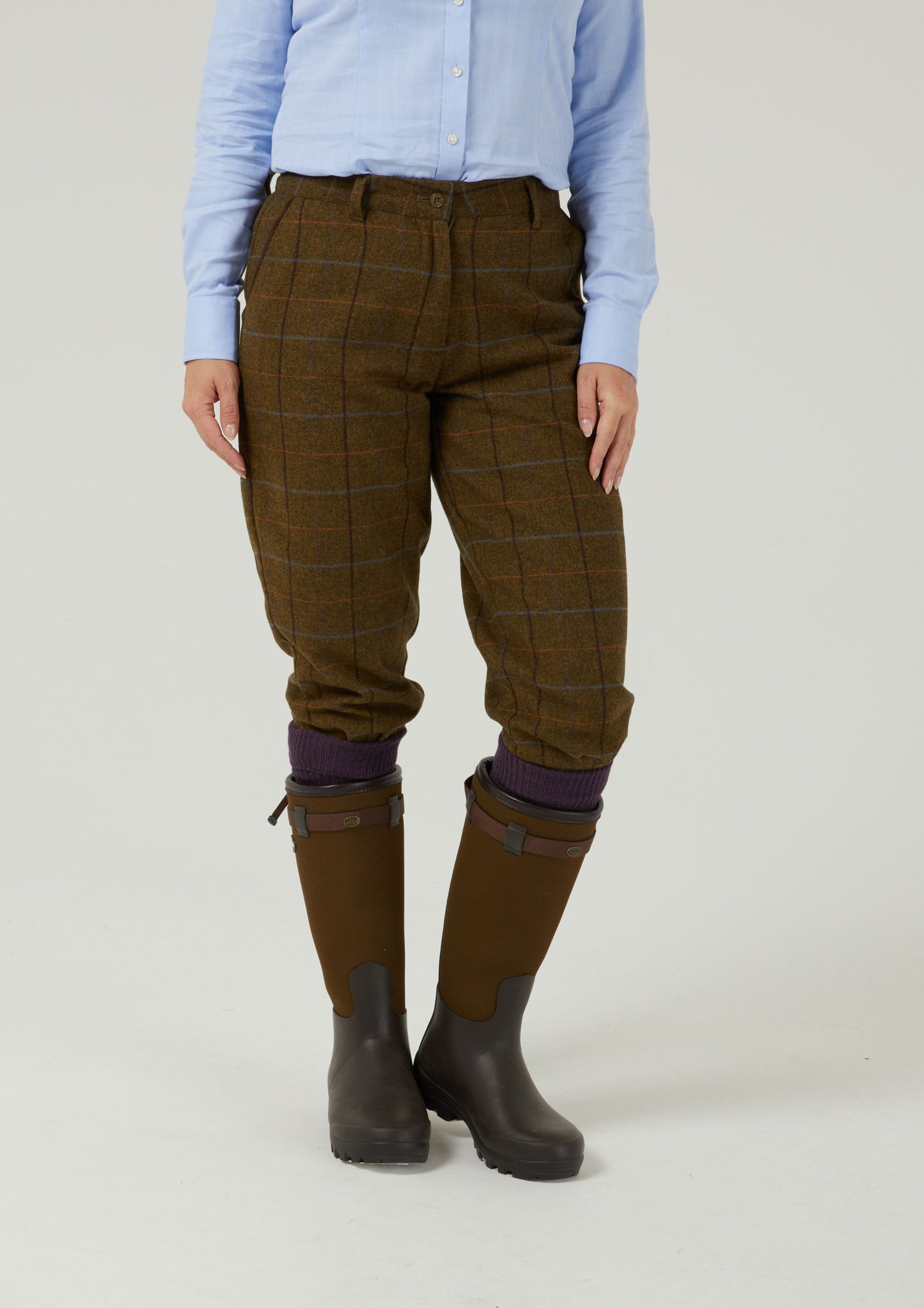 Combrook Ladies Tweed Breeks In Hazel