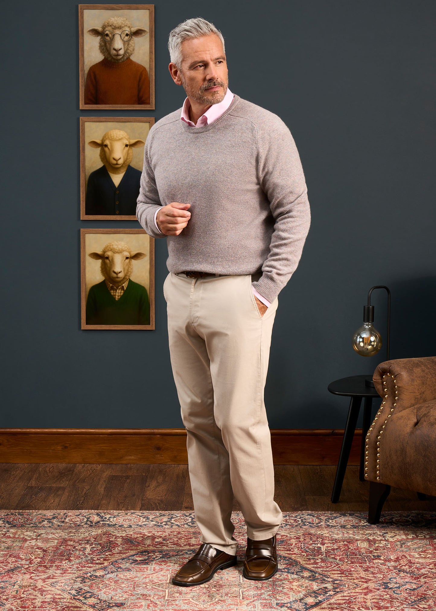 Dorset Men's Lambswool Jumper in Fusion
