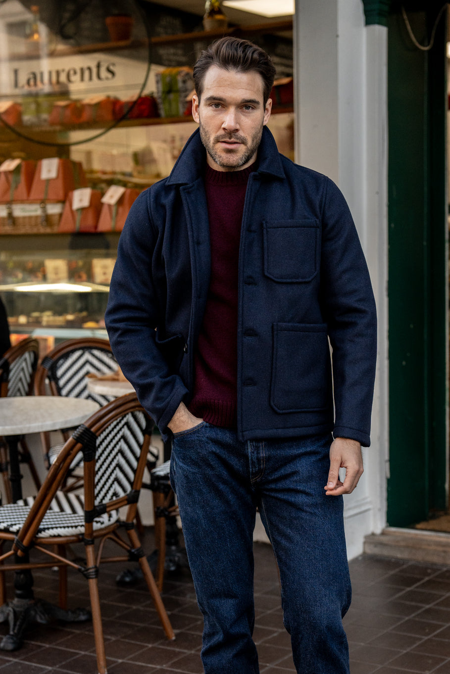 Ewen Men's Jacket In Navy