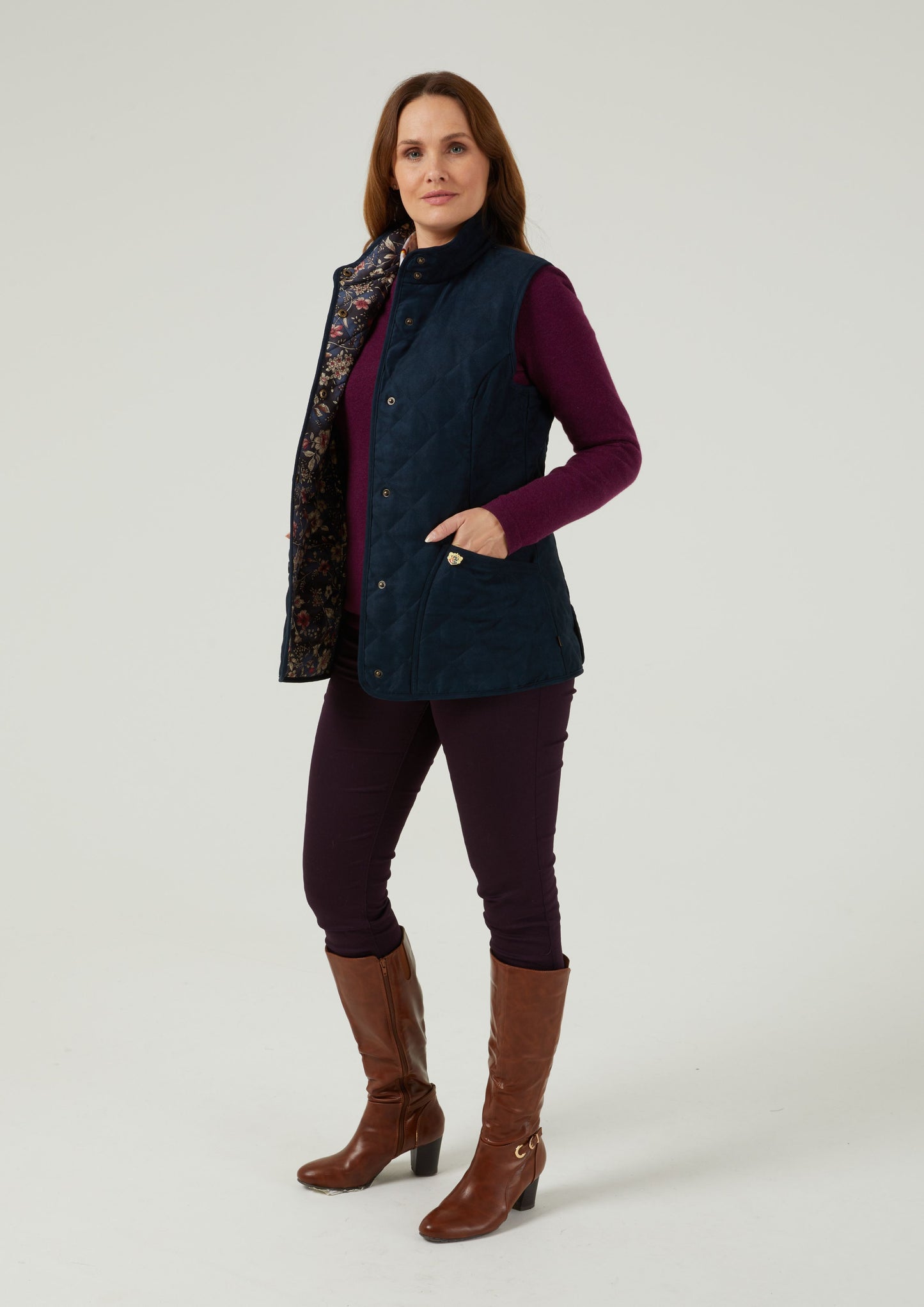 Felwell Ladies Gilet In Dark Navy