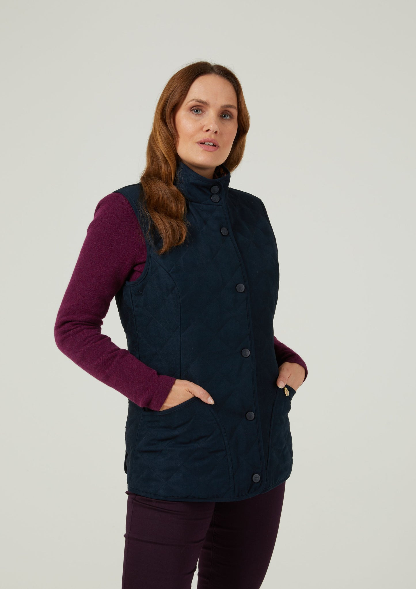 Felwell Ladies Gilet In Dark Navy