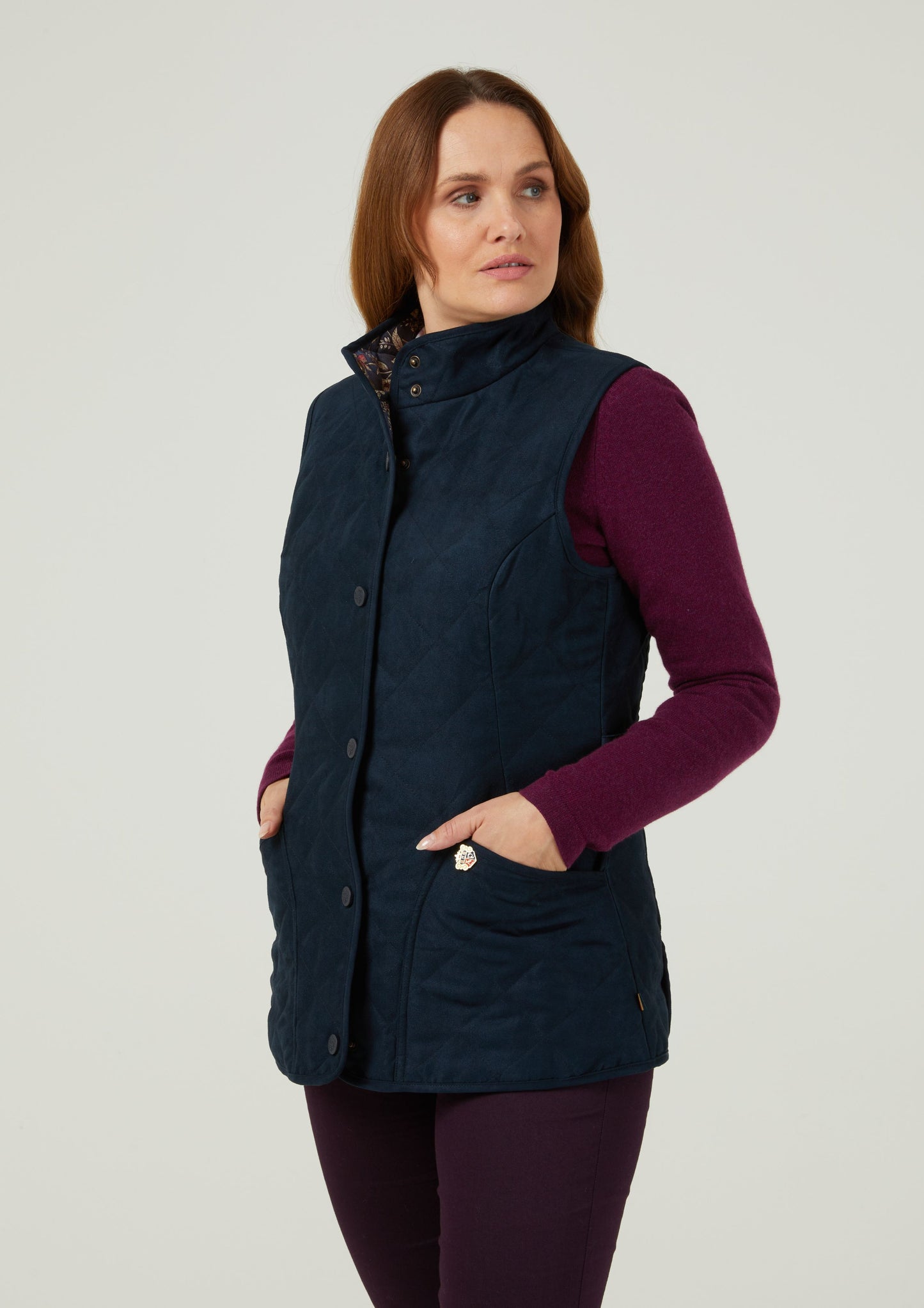 Felwell Ladies Gilet In Dark Navy
