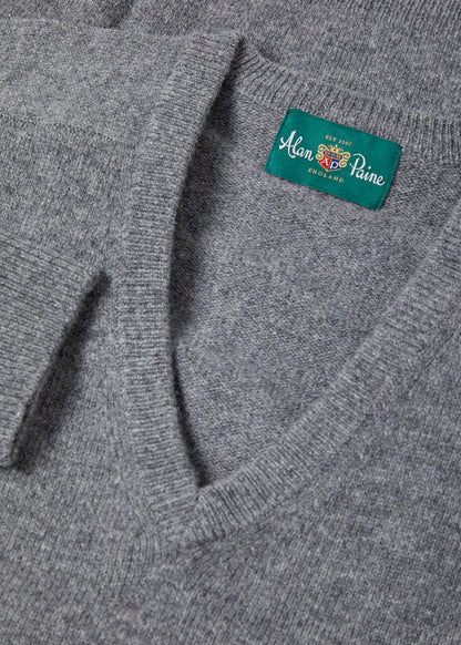Hampshire Lambswool Jumper in Grey Mix - Classic Fit