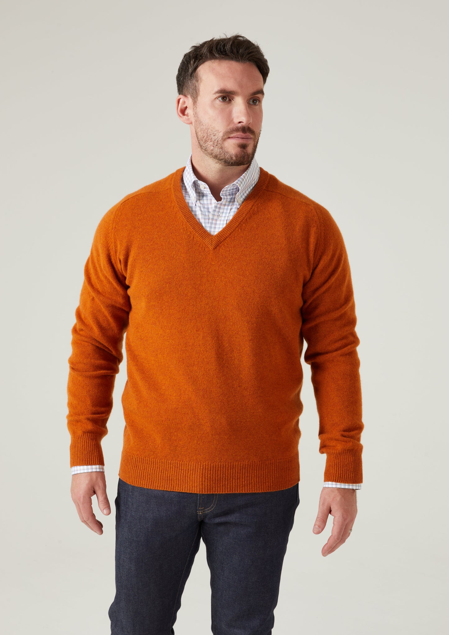 Hampshire Lambswool Jumper in Oxide