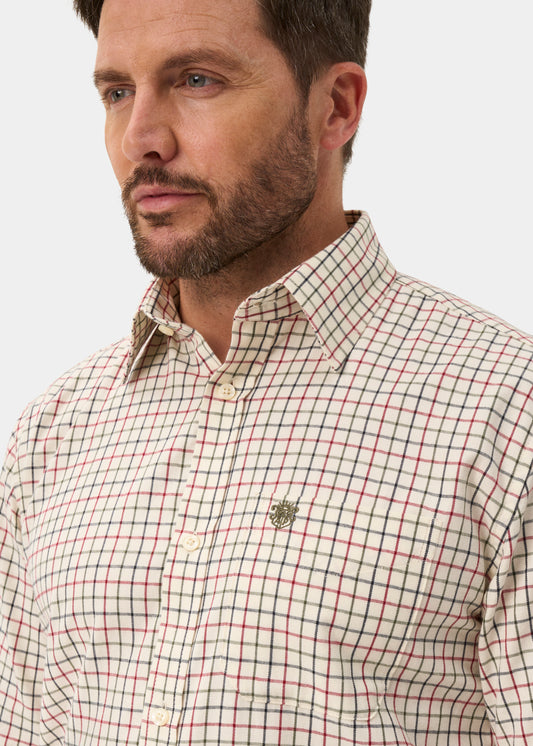 Ilkley Men's Country Check Red Shirt - Shooting Fit