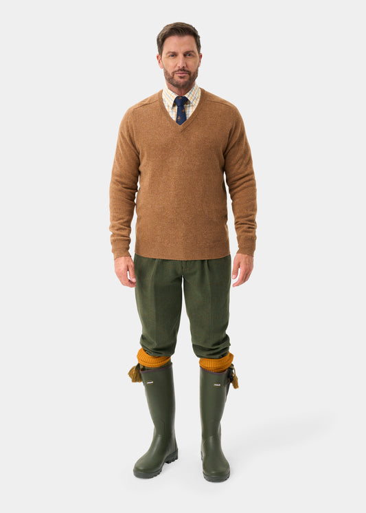Combrook Men's Tweed Water Repellent Shooting Breeks in Mariner - Regular Fit