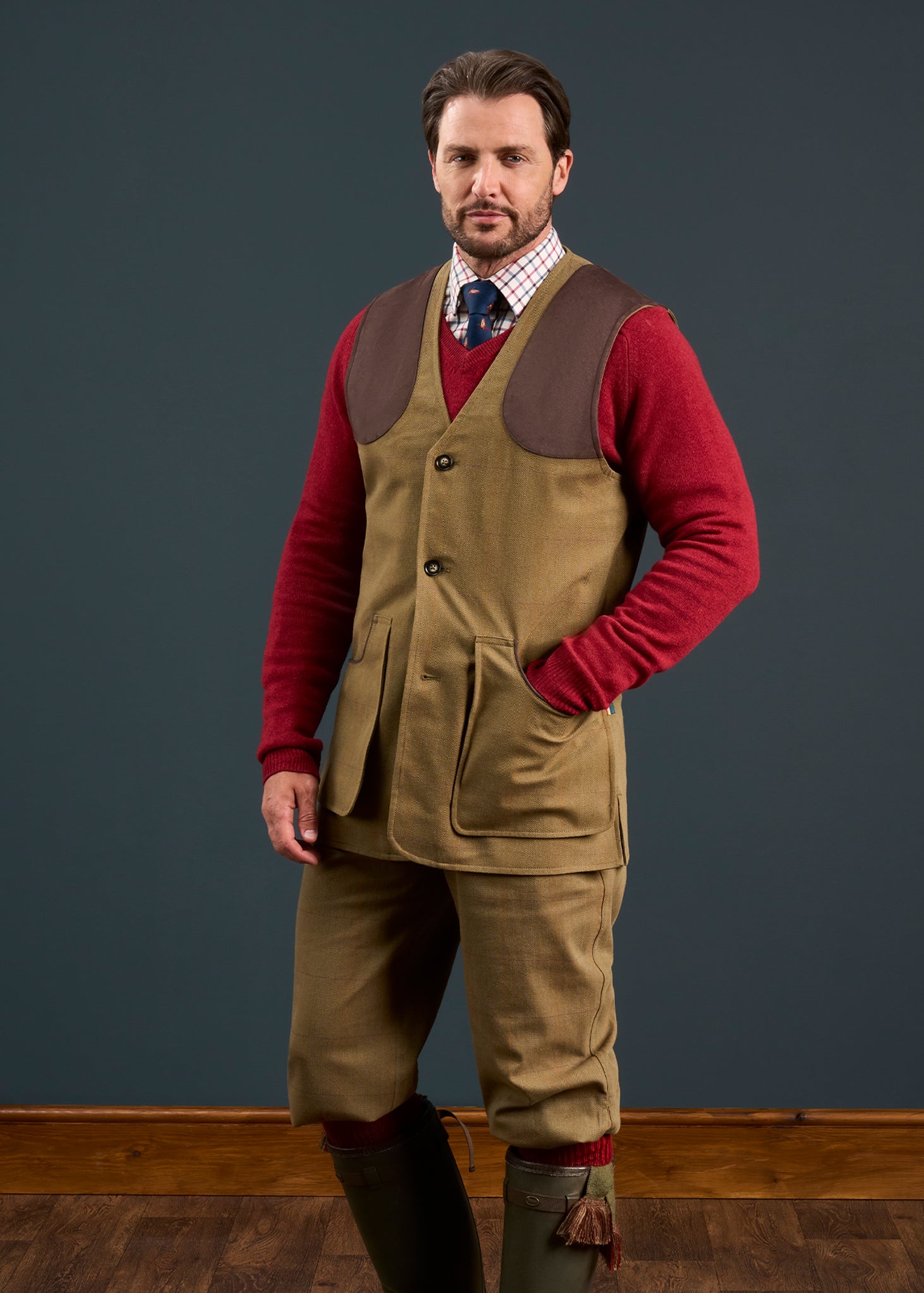 Axford Men's Waterproof Lightweight Shooting Waistcoat In Aspen