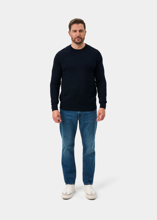 Melfort Cashmere Jumper in Dark Navy - Regular Fit