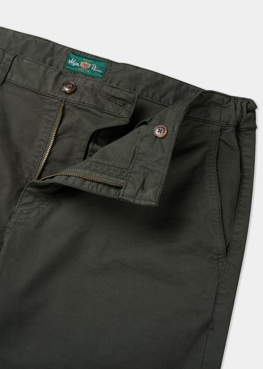 Men's Chino Trousers in Olive Green