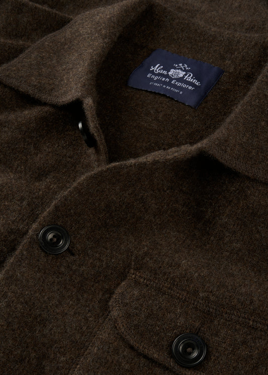 Men's dark brown knitted shirt