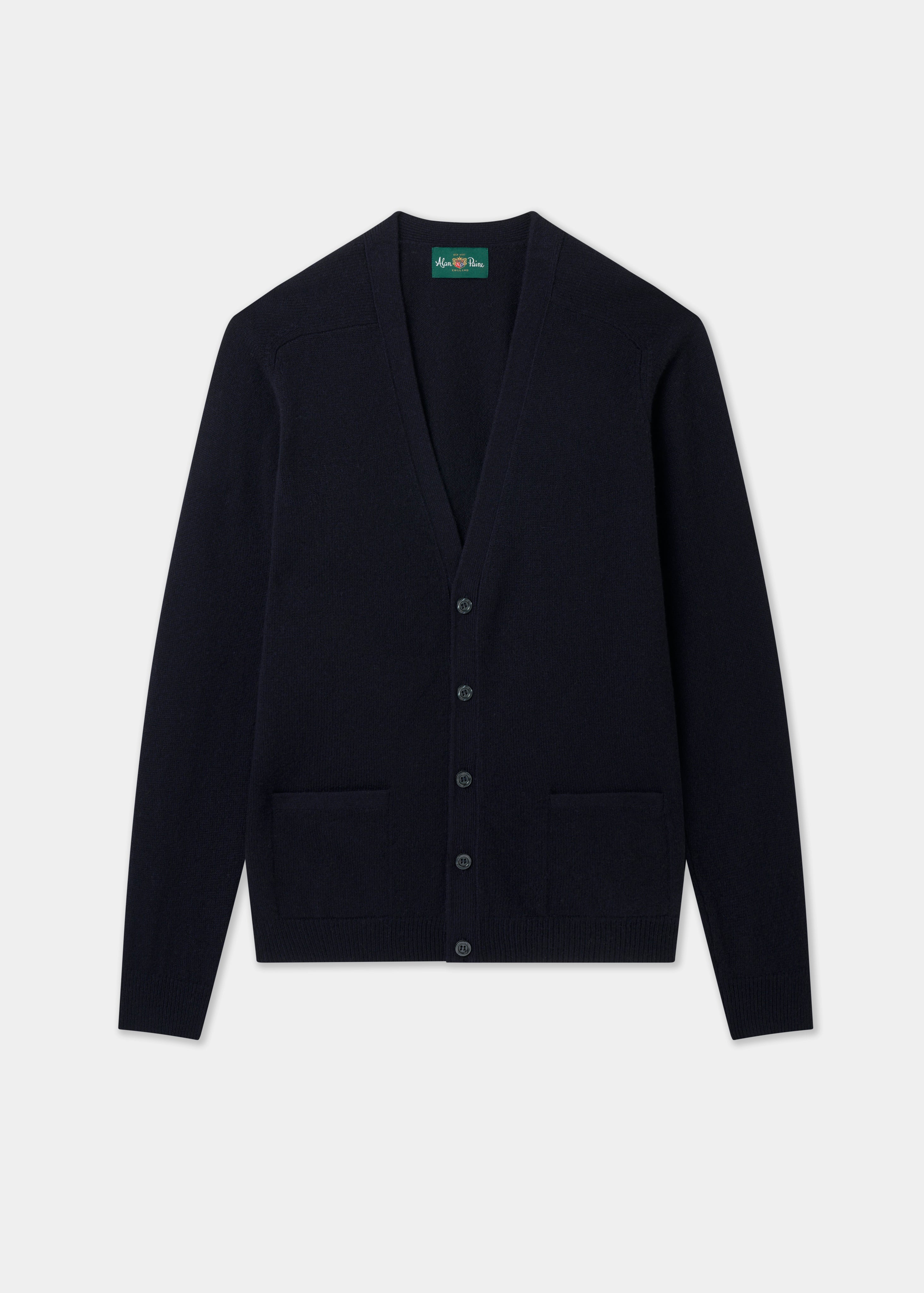Mens-Lambswool-Cardigan-Vee-