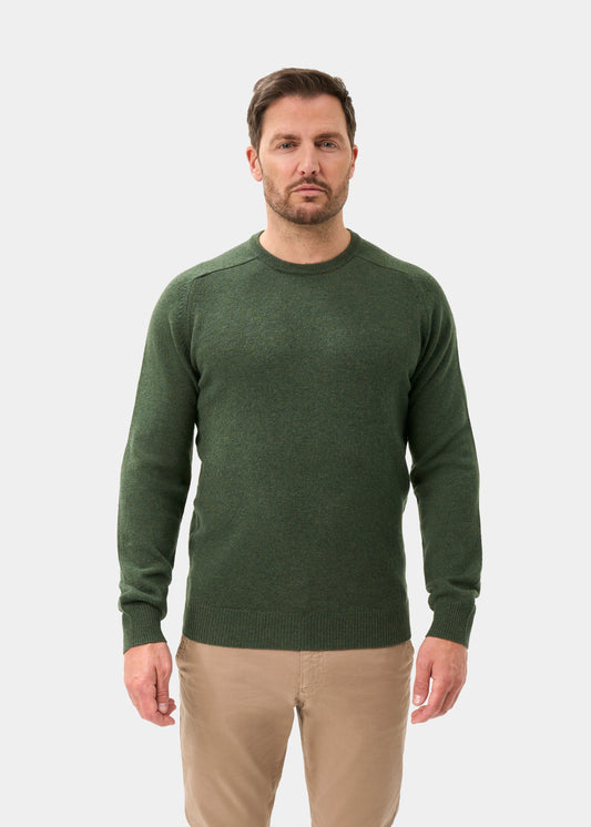 Men's Lambswool Crew Neck Jumper in Rosemary