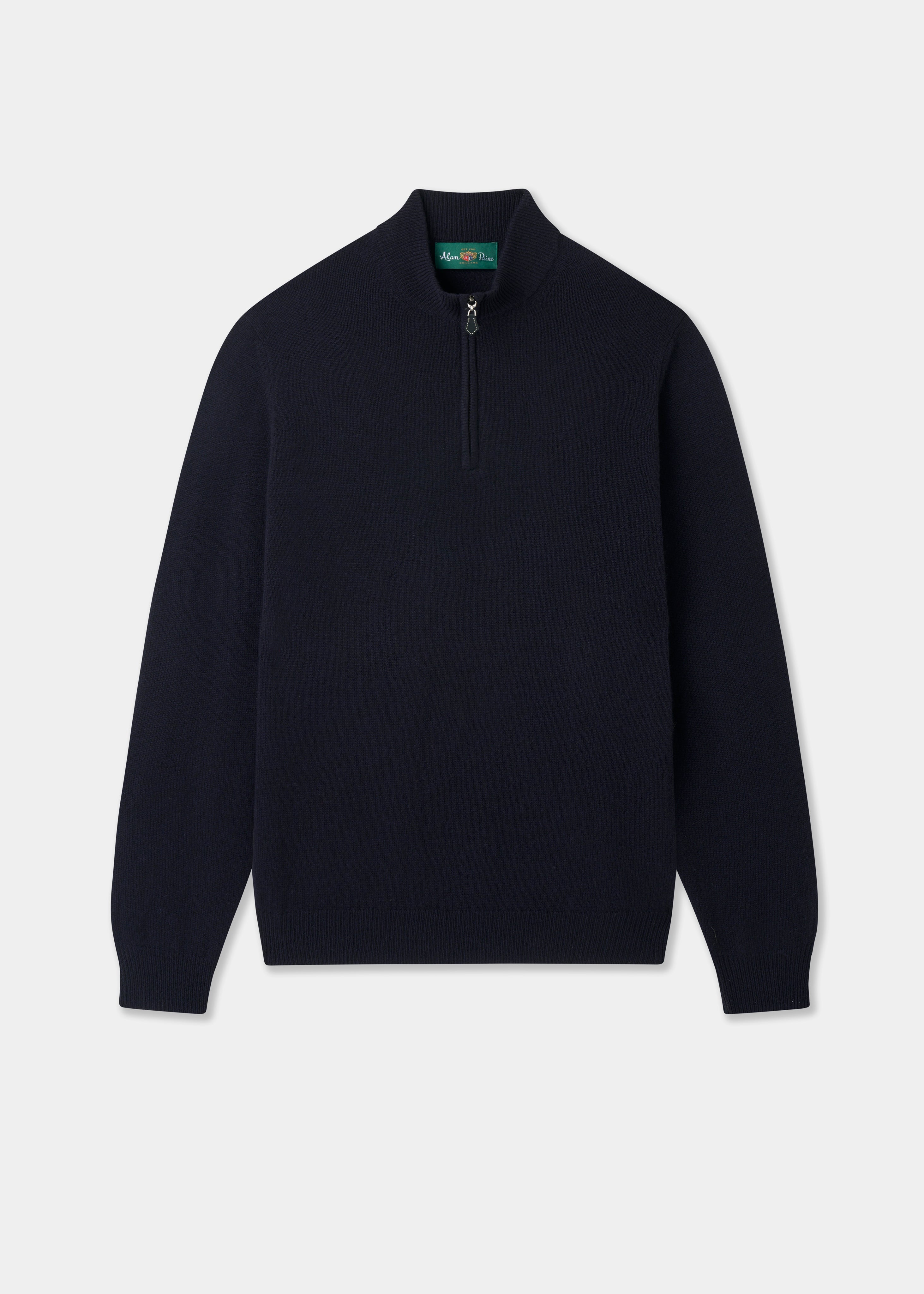 Mens-Lambswool-Jumper-Quarter-