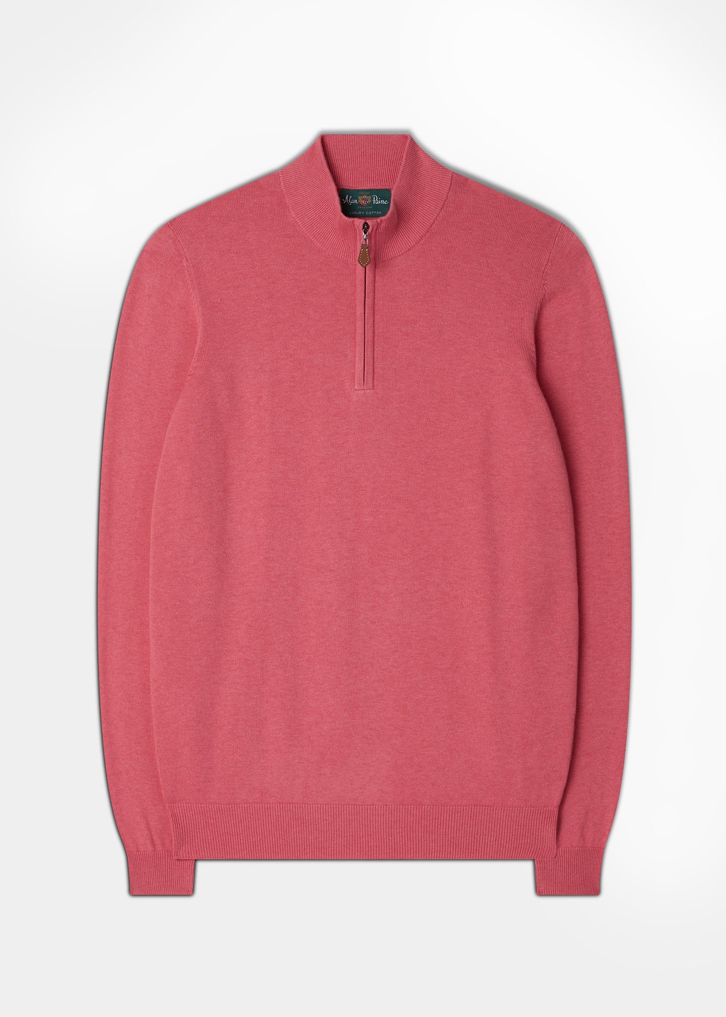 Men's Cotton Cashmere 1/4 Zip Jumper In Swizzle.