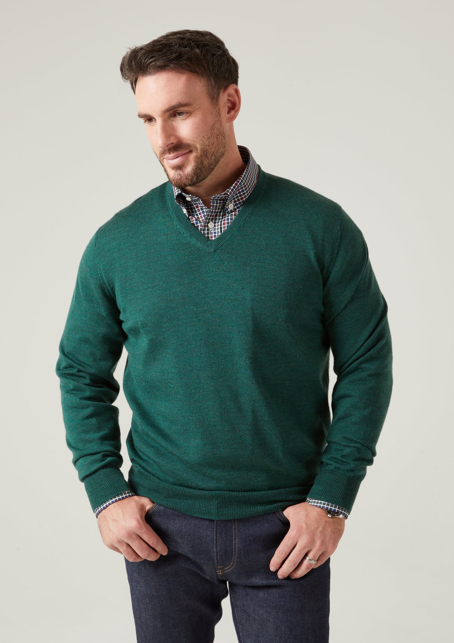 Millbreck Merino Wool Jumper in Hunter