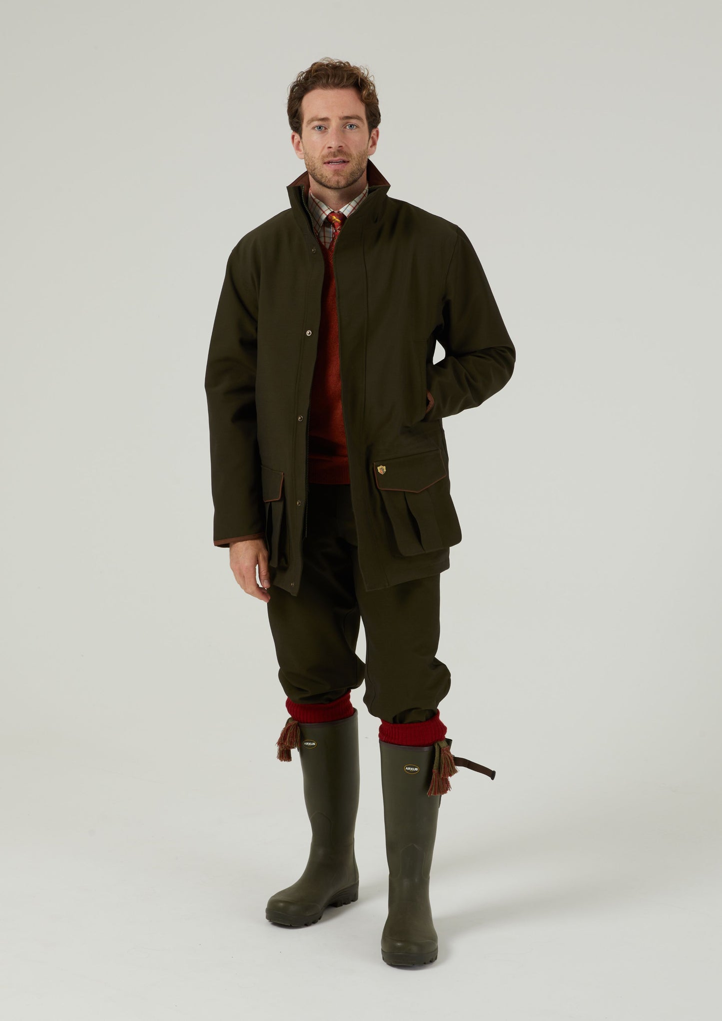 Stancombe Men's Waterproof Coat In Olive