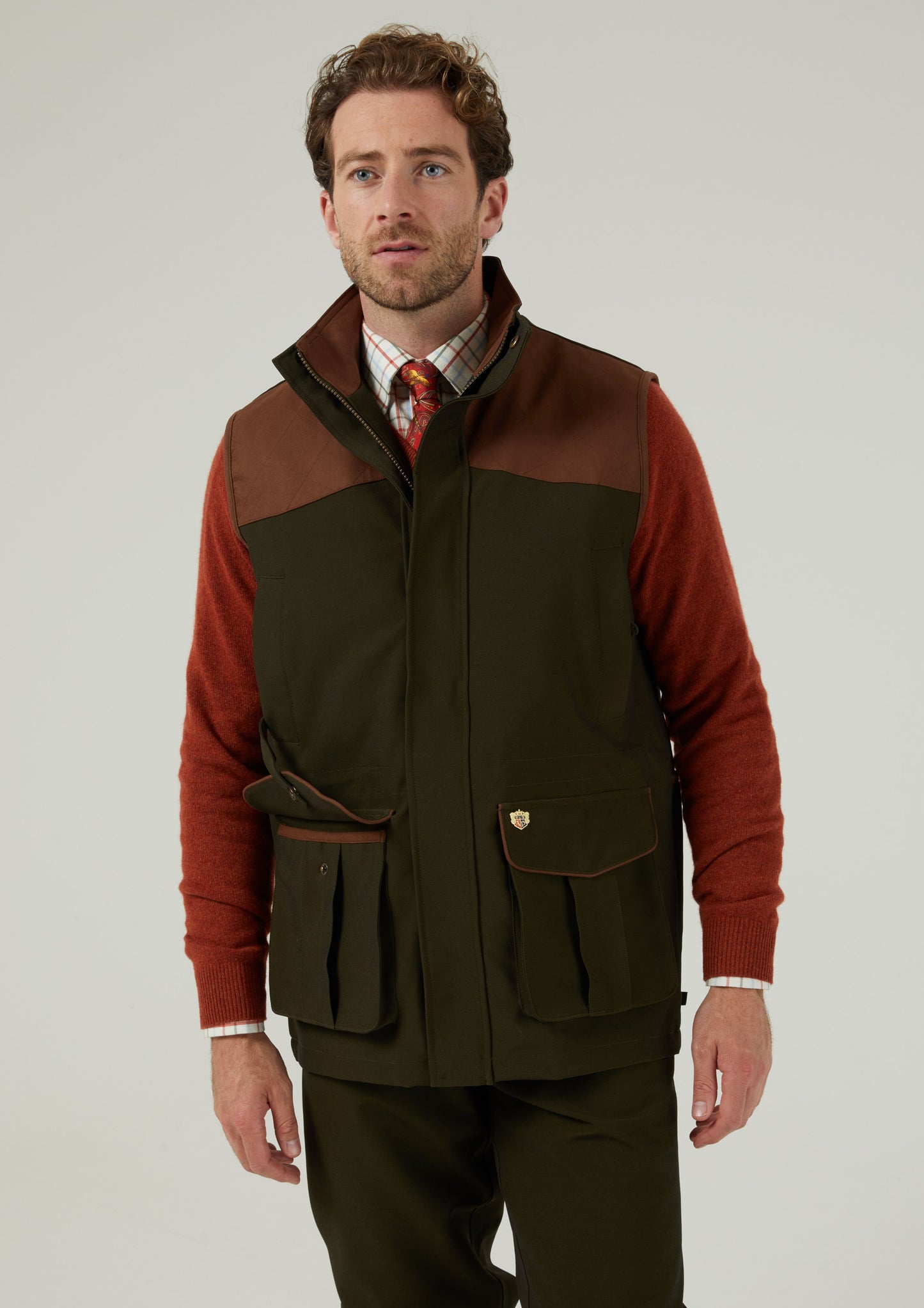 Stancombe Men's Waterproof Waistcoat In Olive