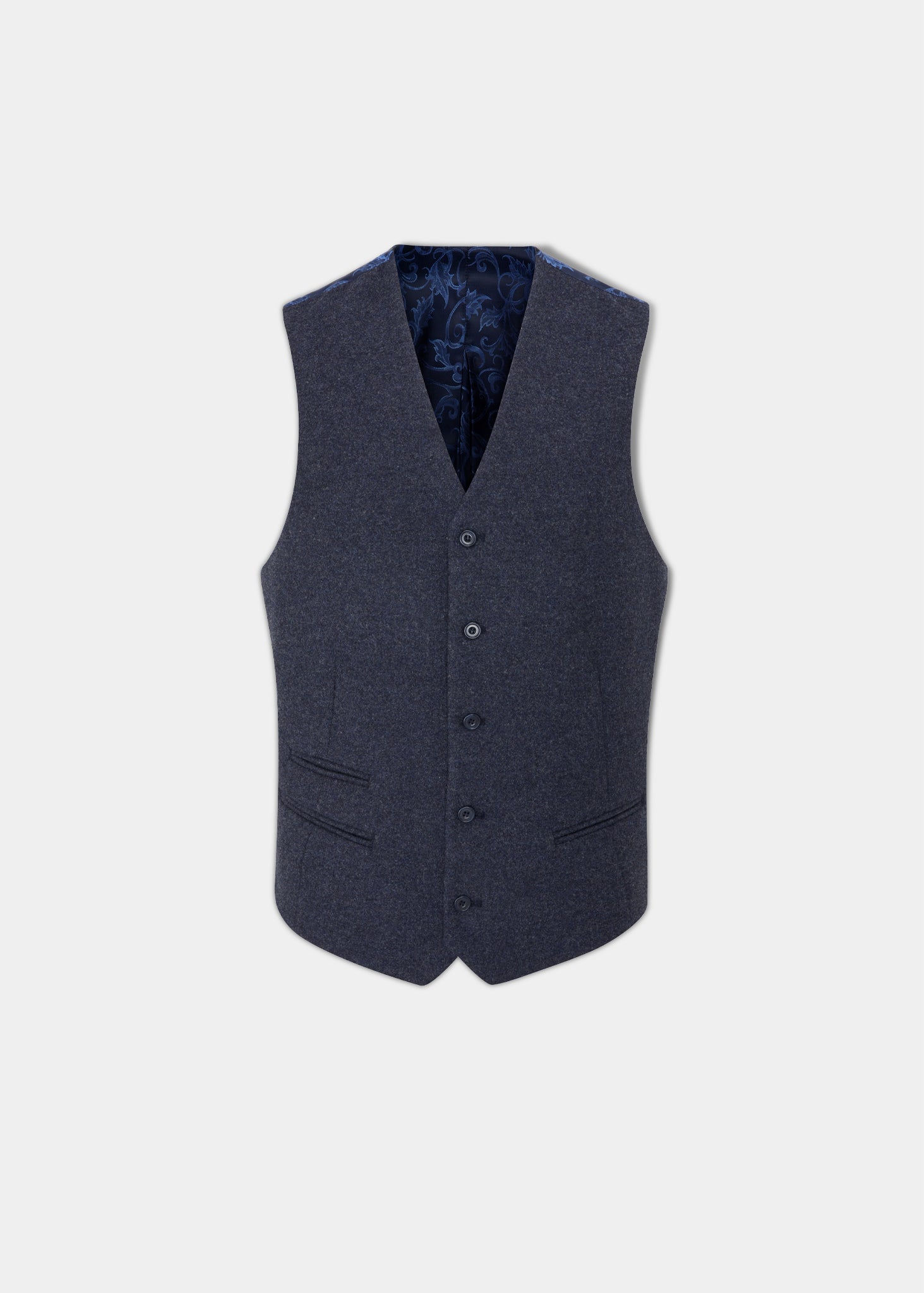 Surrey Men's Tweed Lined Waistcoat In Blue – Alan Paine