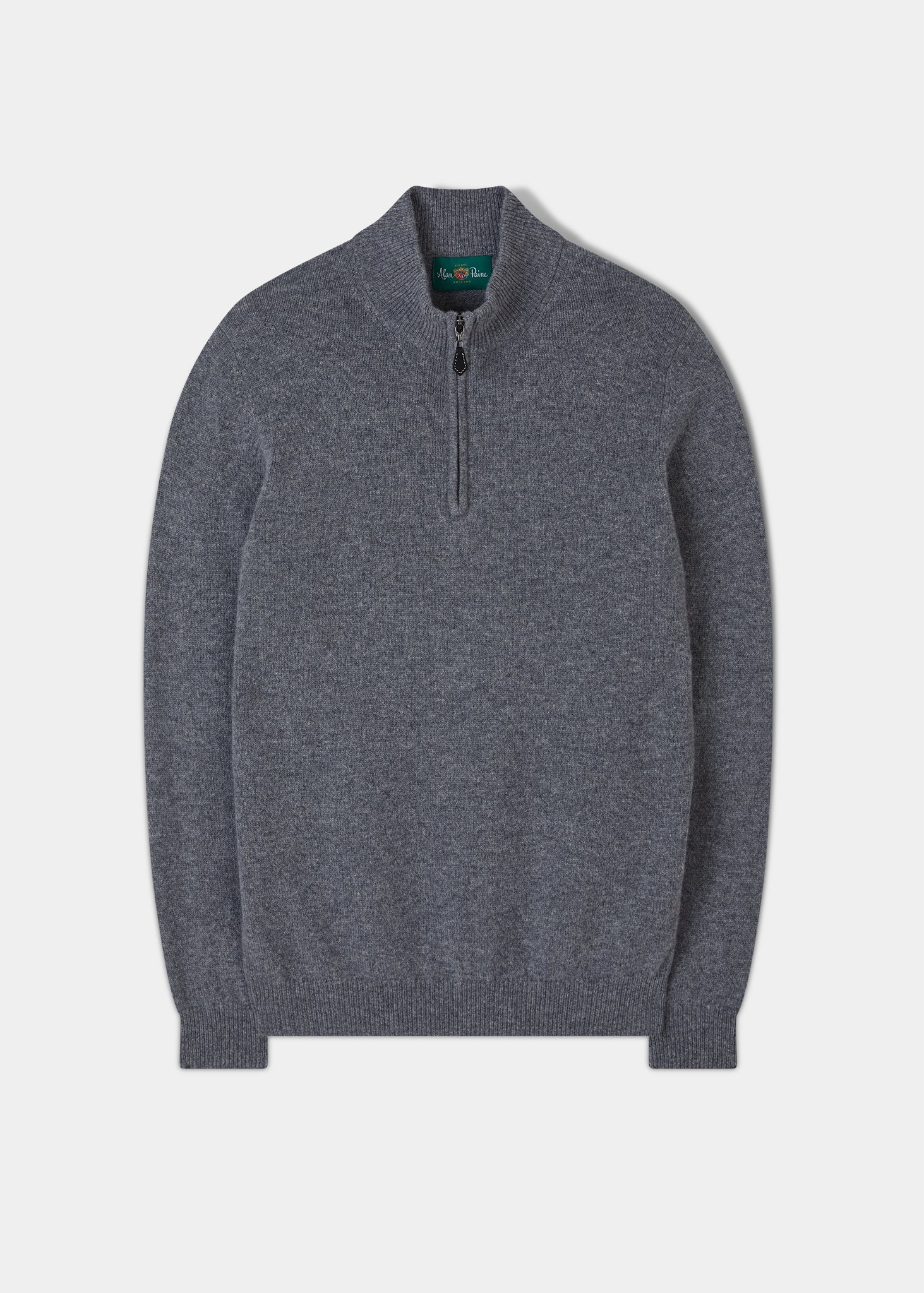 Sutherland Lambswool 1/4 Zip Jumper in Grey Mix – Alan Paine