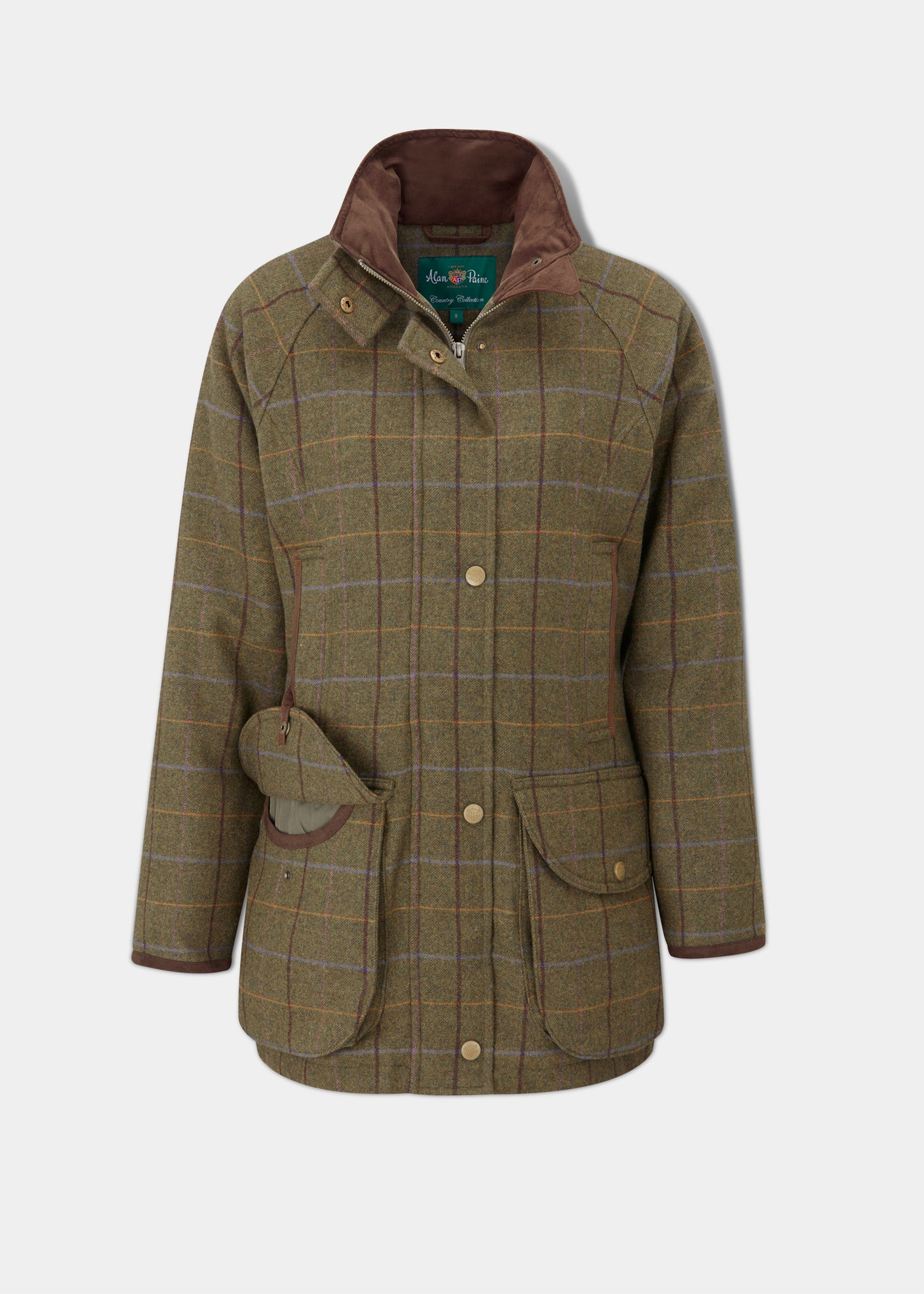 Combrook Ladies Tweed Shooting Coat In Hazel
