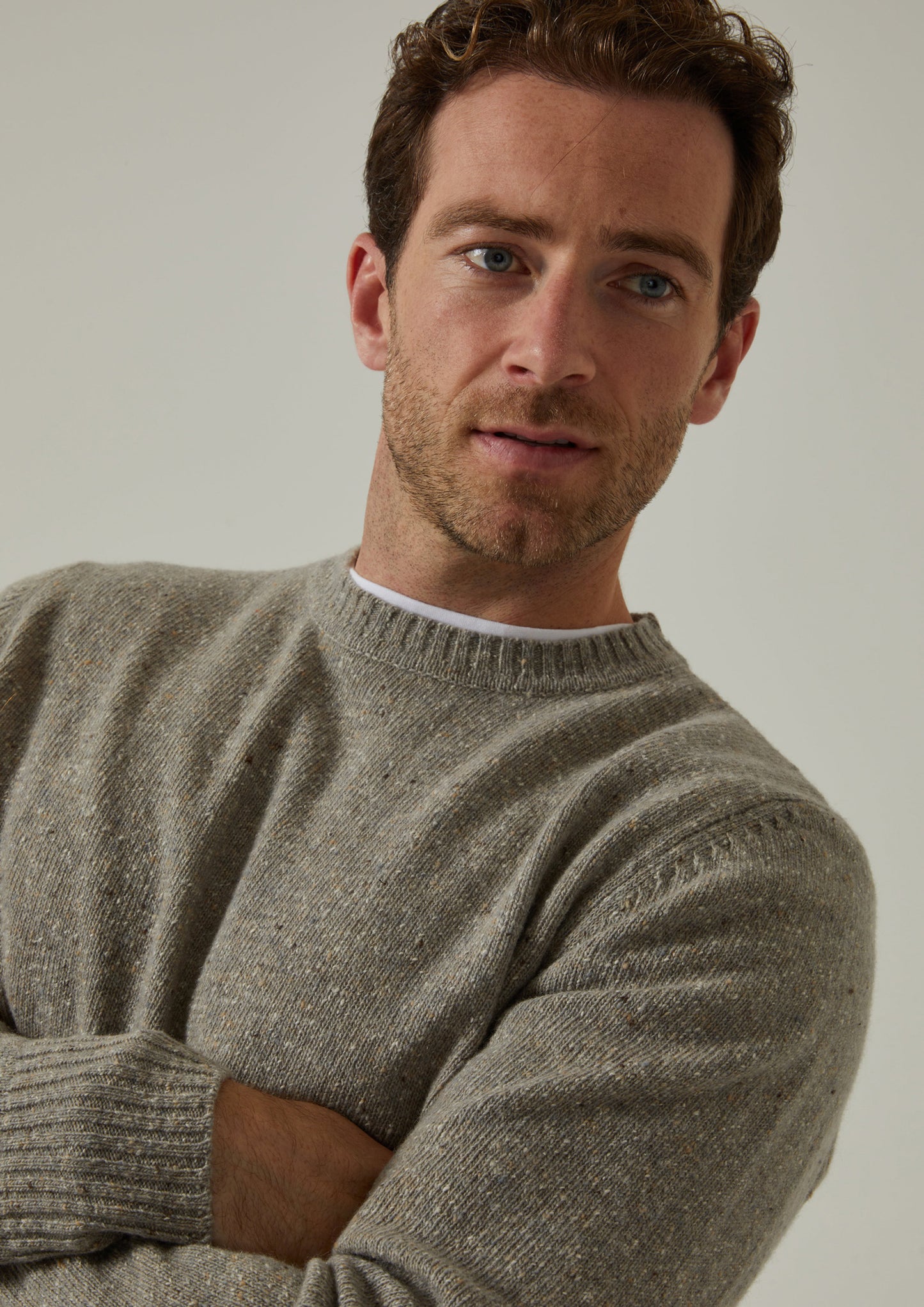 Cranwich Men's Luxury Donegal Jumper In Gild