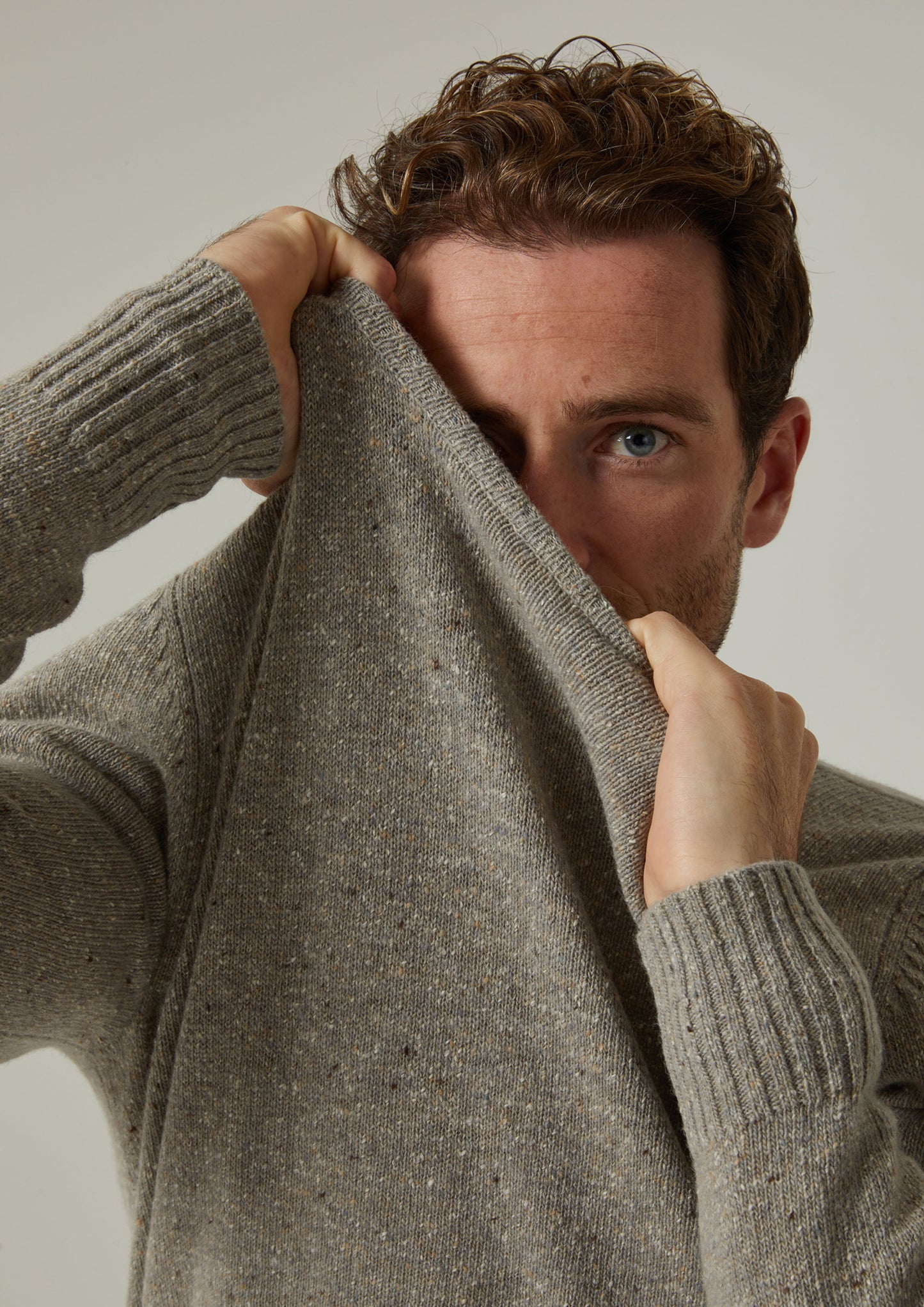 Cranwich Men's Luxury Donegal Jumper In Gild