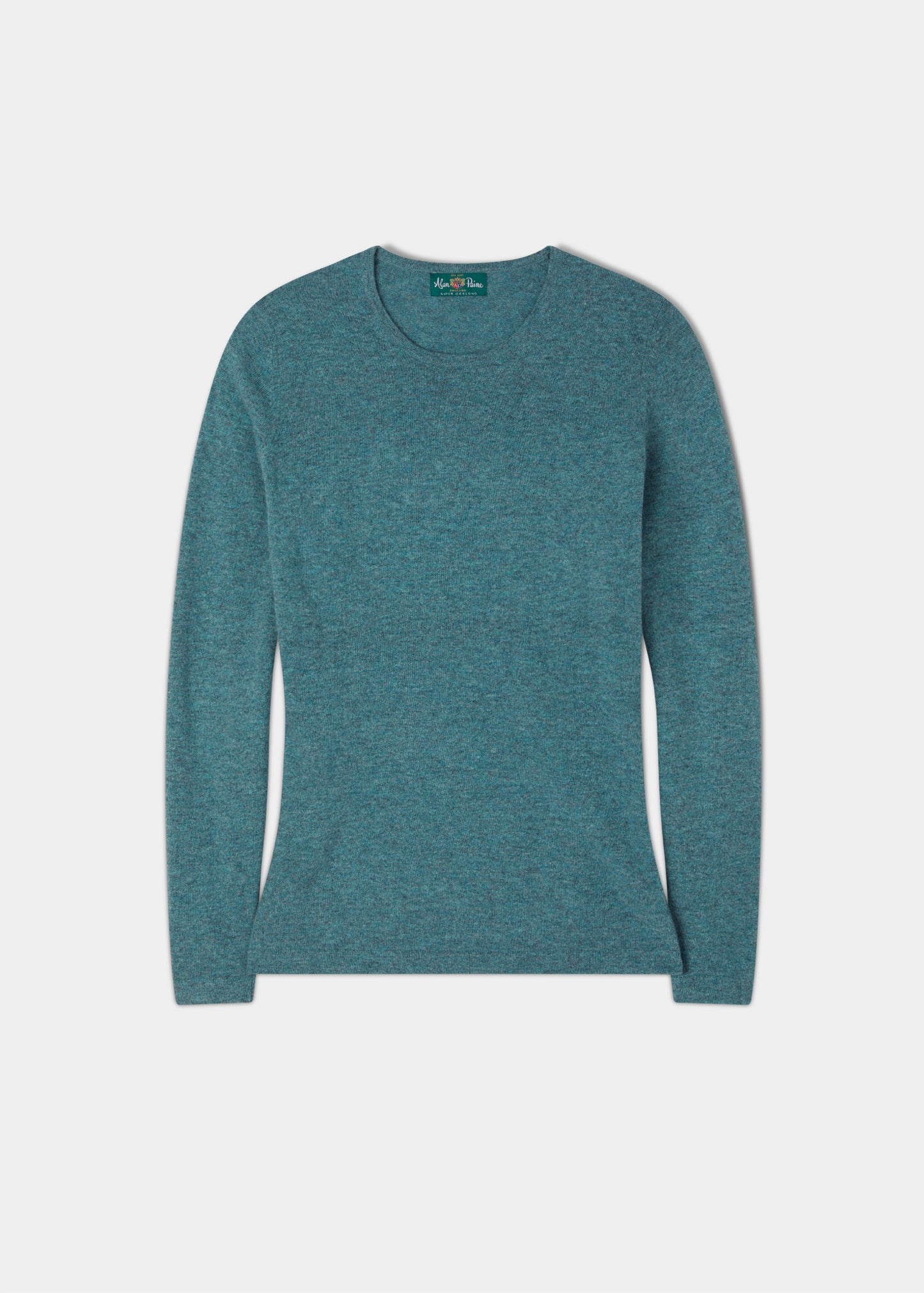 Ladies Geelong Lambswool Crew Neck Jumper In Jungle