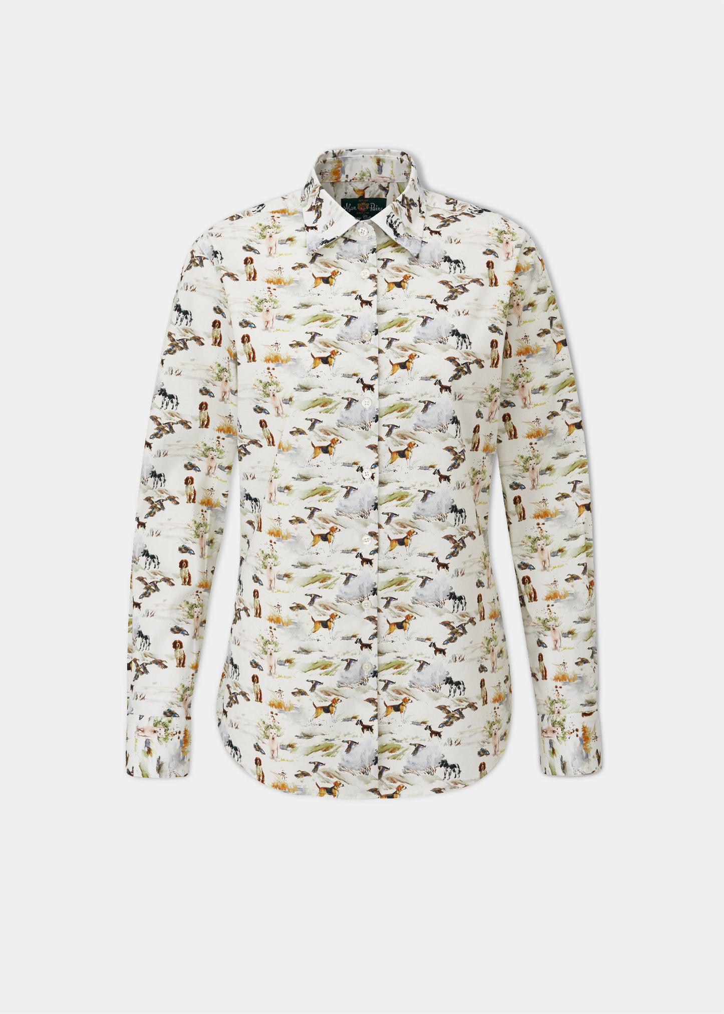 Lawen Ladies Printed Cotton Shirt - Field Print Design