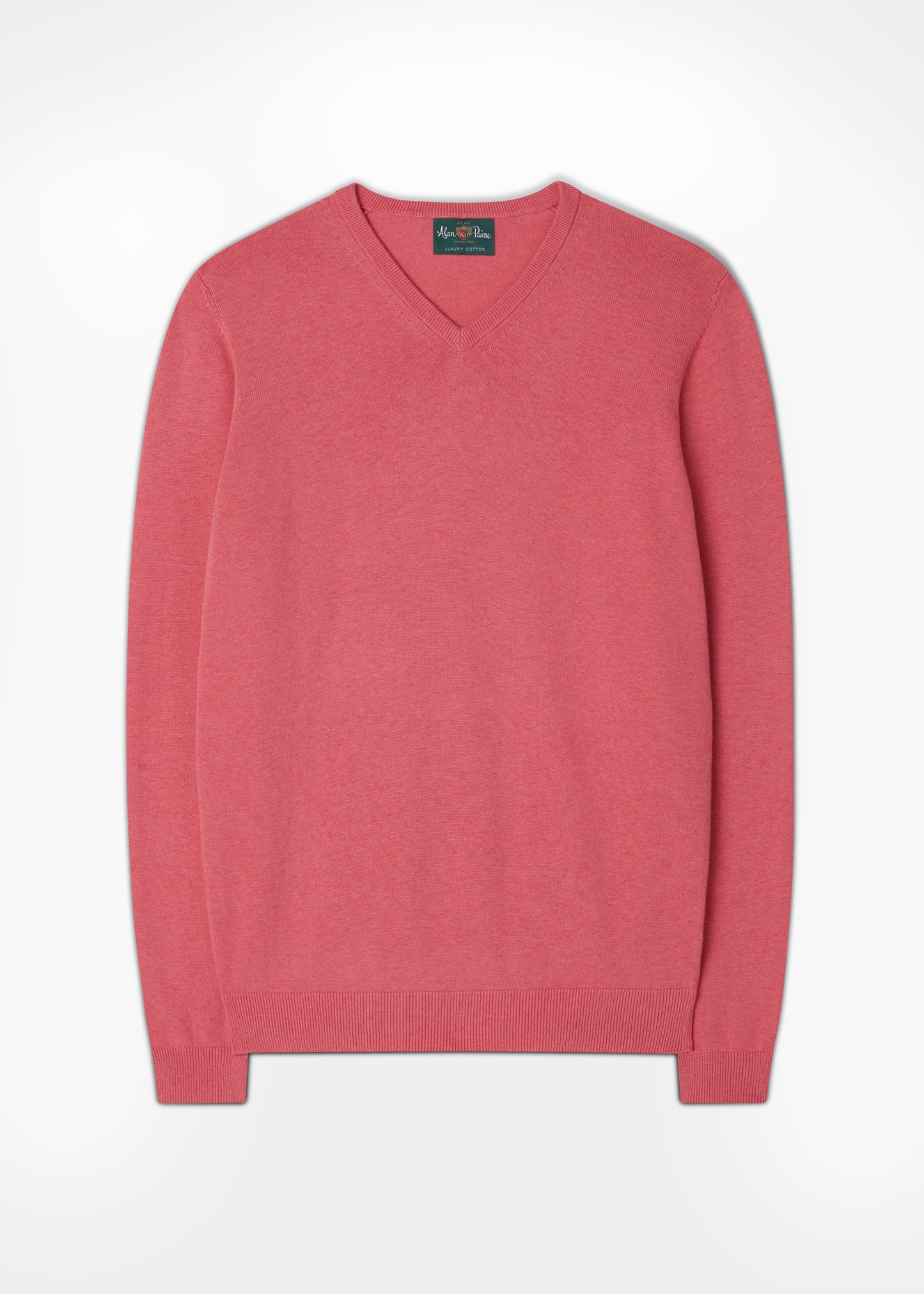 Men's Cotton Cashmere V-Neck Jumper In Swizzle