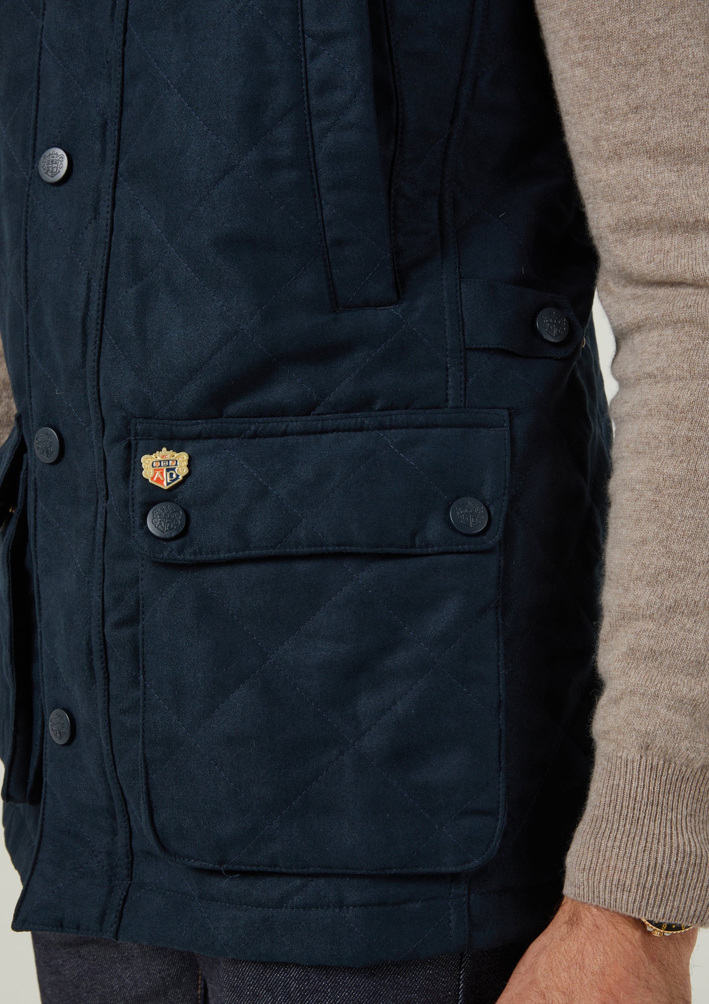 Felwell Men's Quilted Gilet In Dark Navy