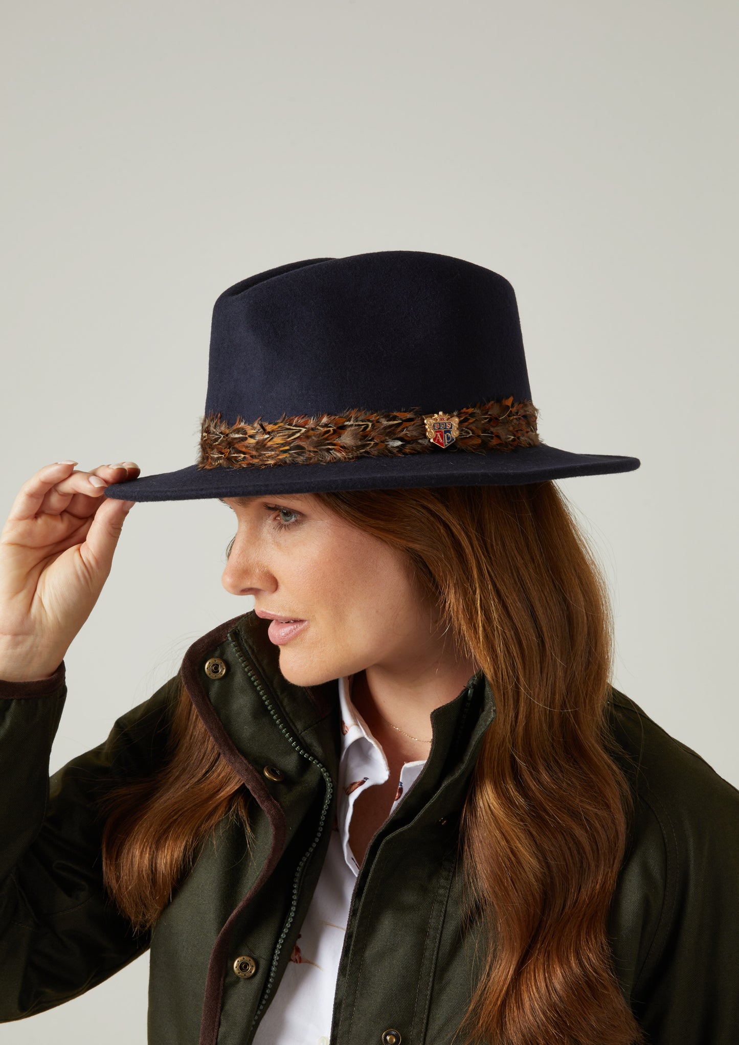 Richmond Ladies Fedora In Navy