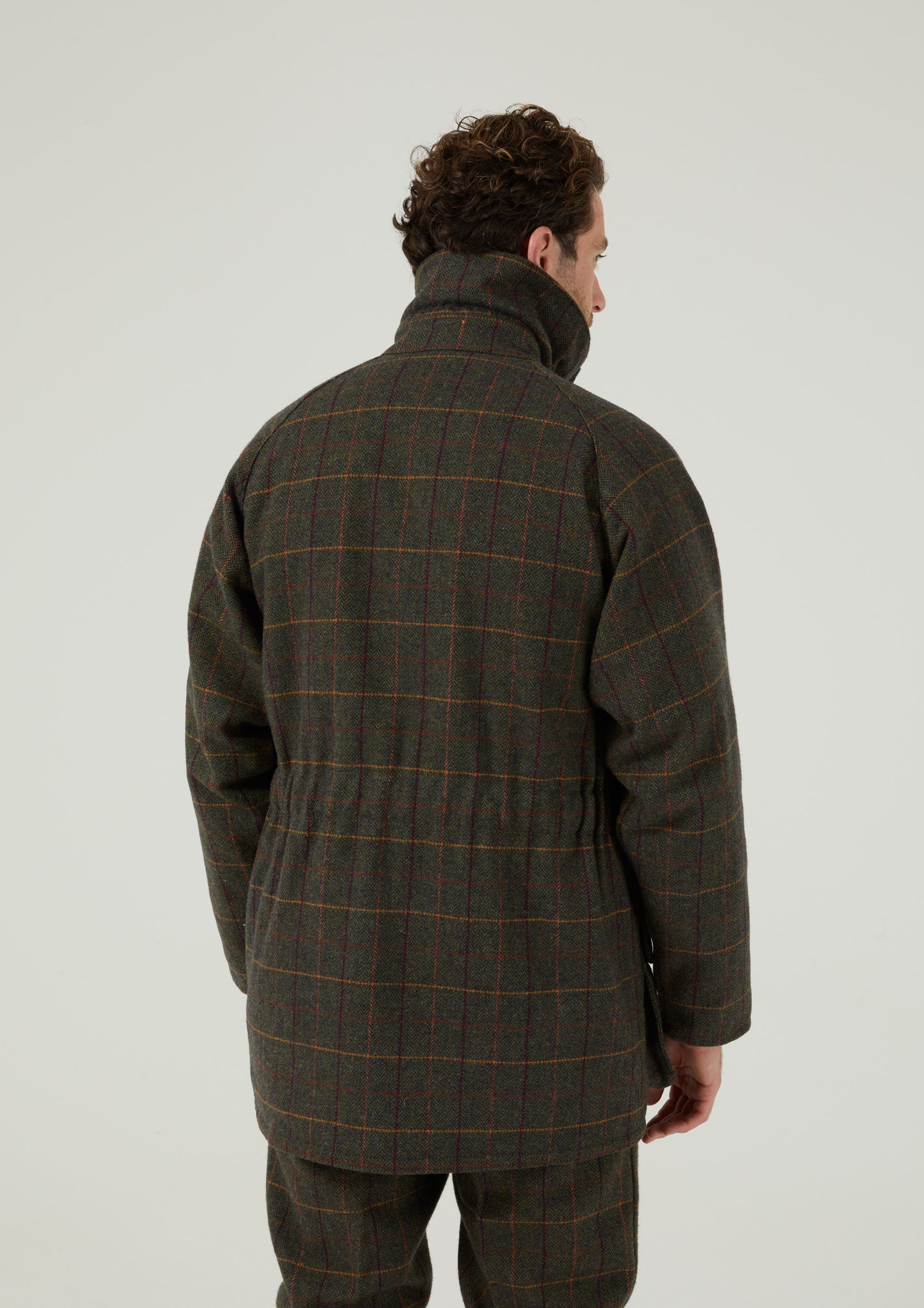 Rutland Men's Tweed Waterproof Shooting Coat In Fern