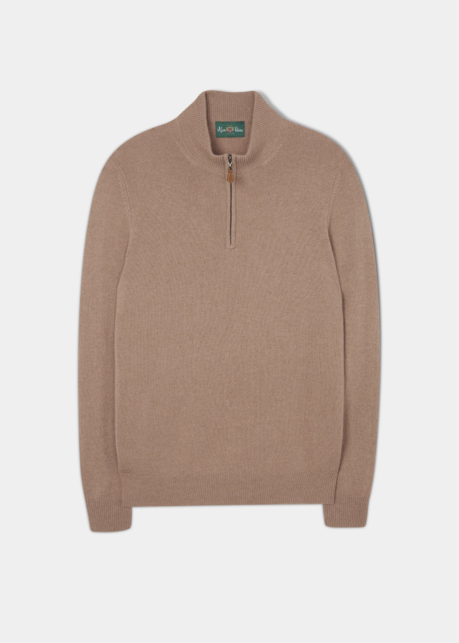 Sutherland Lambswool 1/4 Zip Jumper in Camel