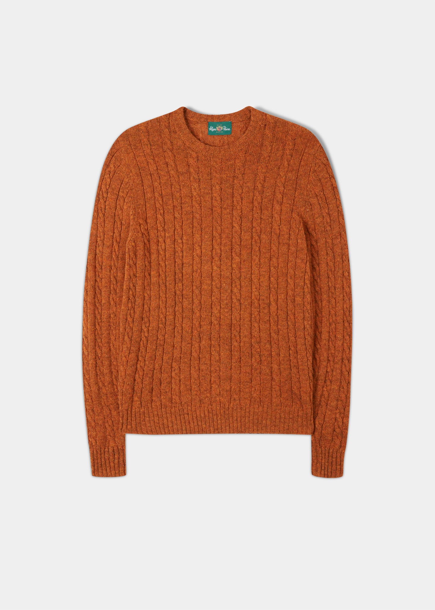Alan Paine Ashkirk Shetland Wool Jumper In Ember