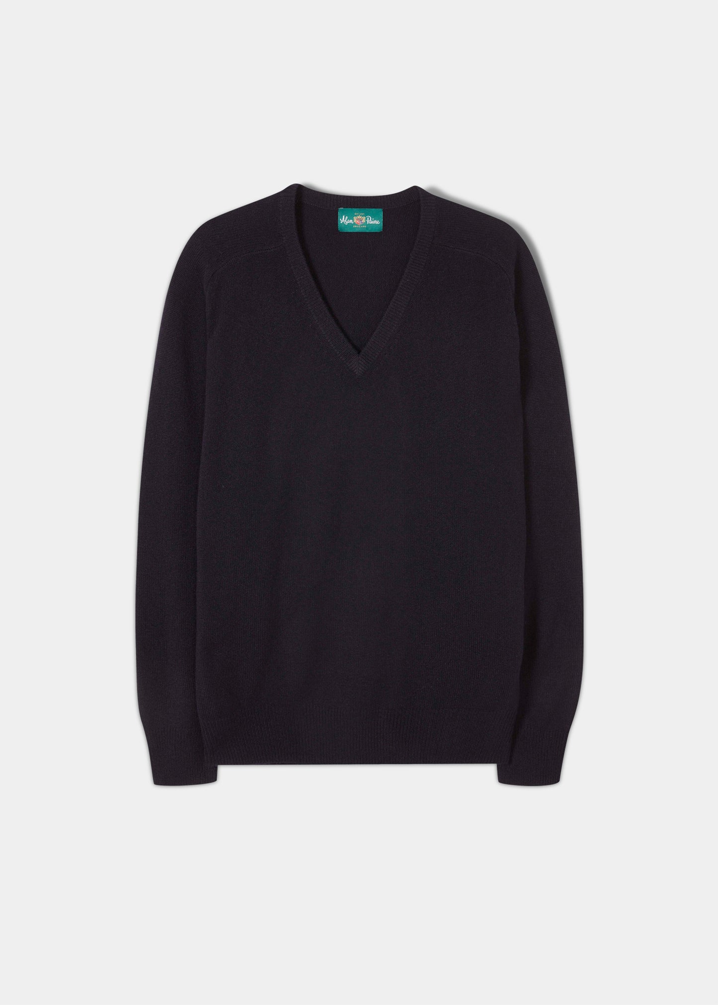 Hampshire Lambswool Saddle Shoulder Navy Jumper