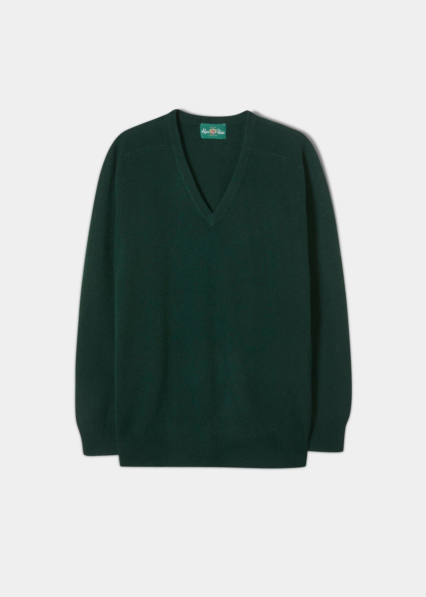 Hampshire Men's V Neck Jumper in Green – Alan Paine