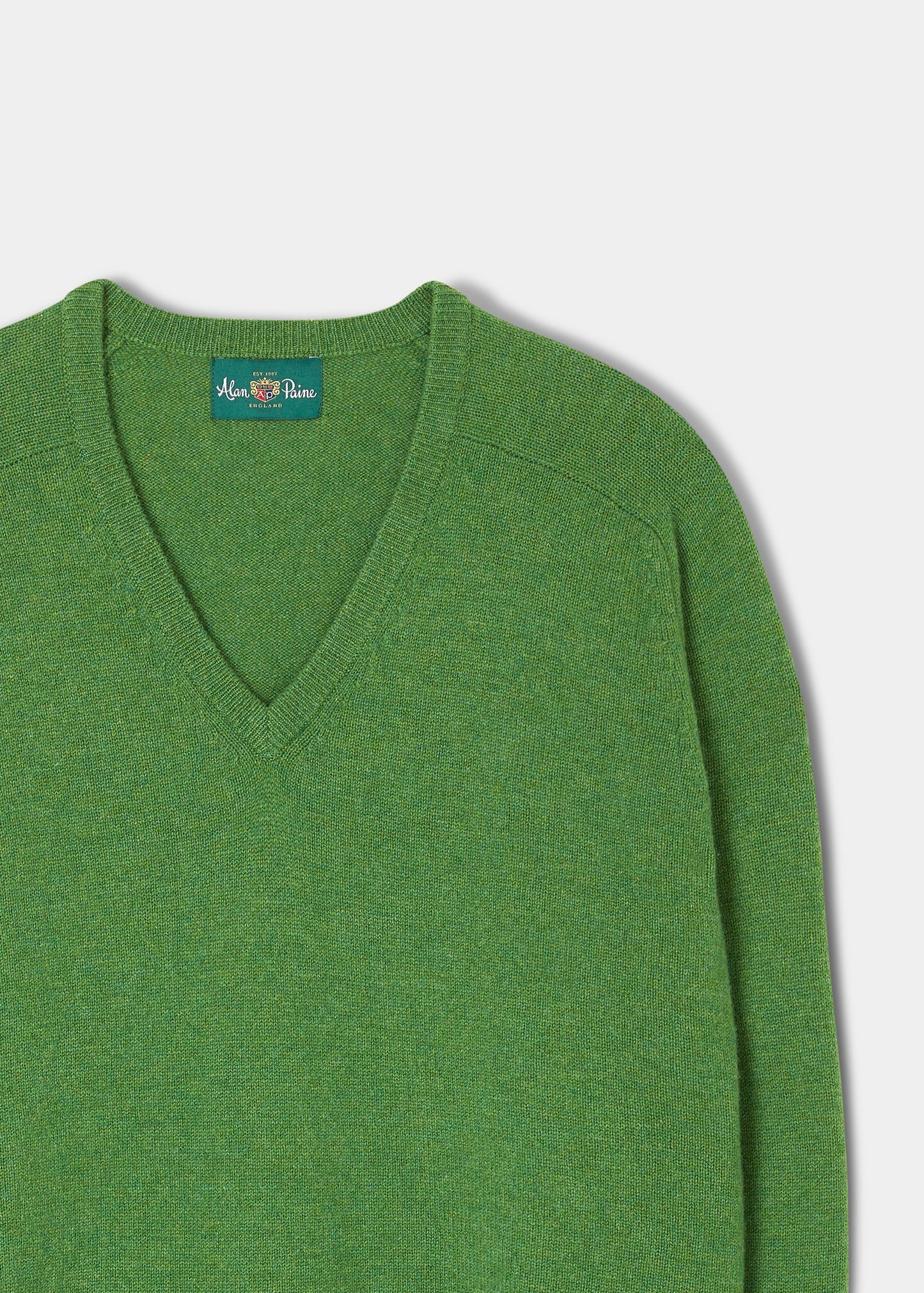 Hampshire Lambswool Jumper in Watercress