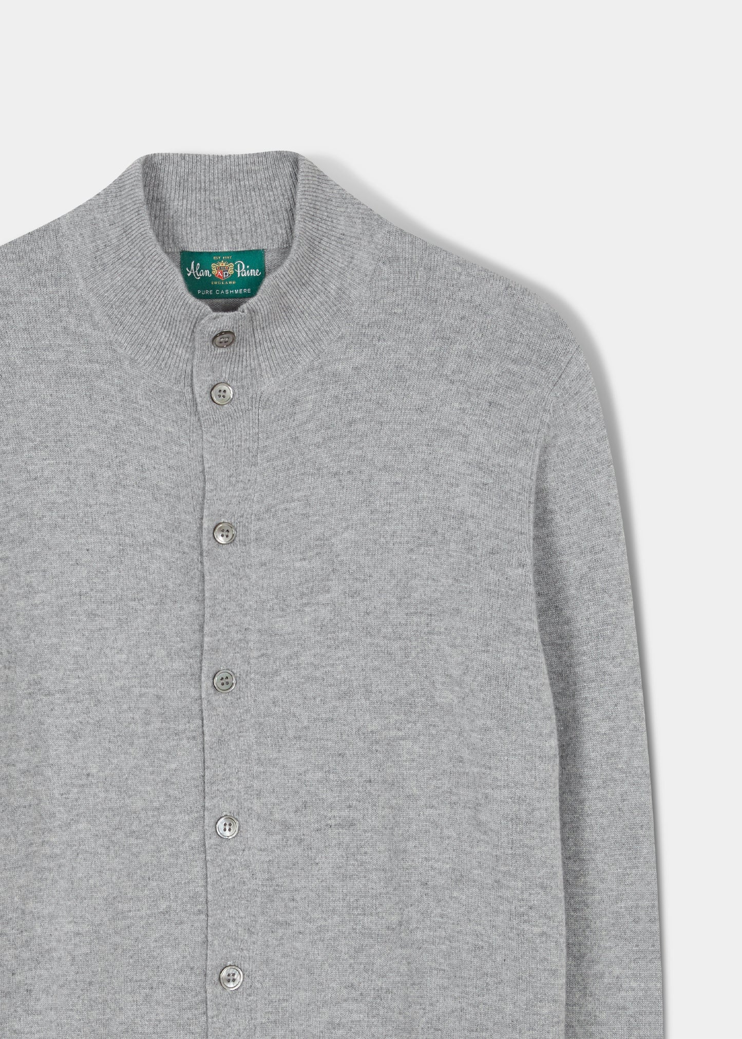 Hartington Cashmere Light Grey Mix Cardigan